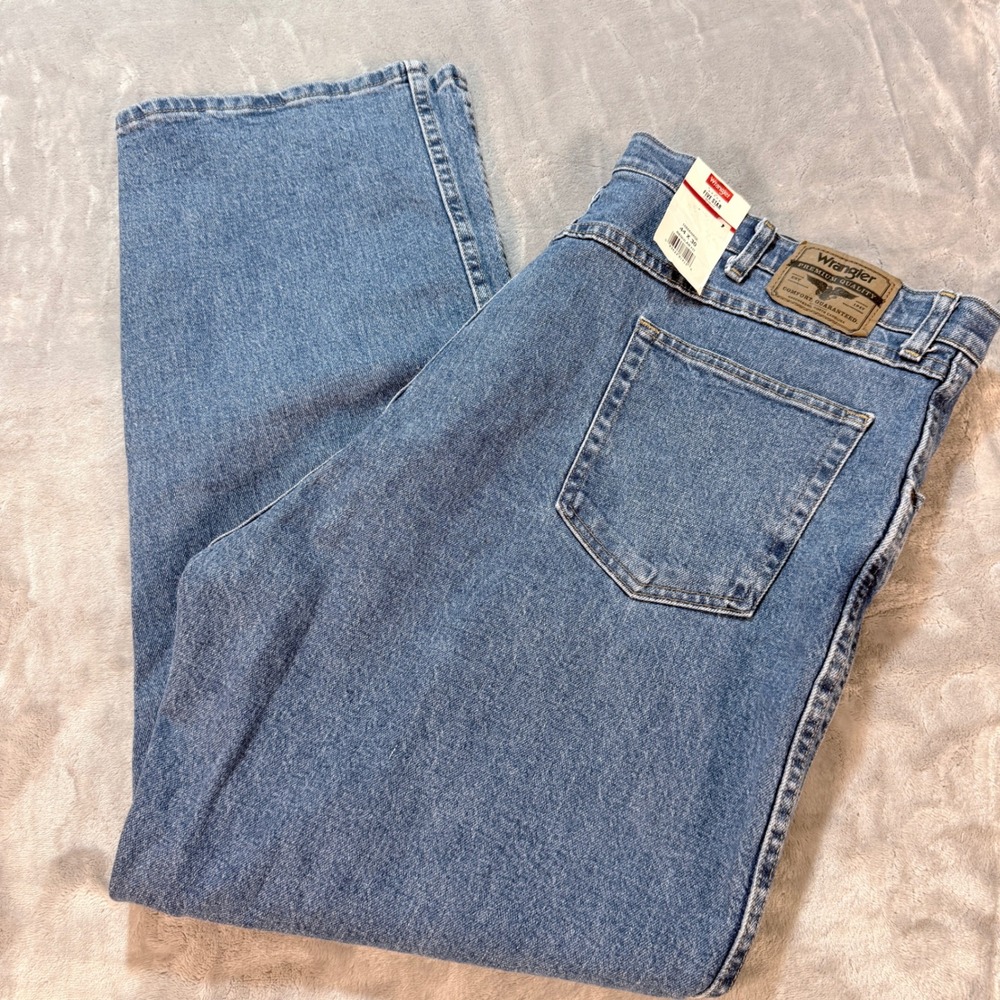 Wrangler Five Star Premium Men's Regular‎ Fit Light Wash Denim Jeans 44x30